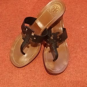 Tory Burch black leather sandals